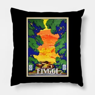 FIUGGI ITALY ENIT Vintage Travel Advertisement by Tito Corbella Lithograph Pillow