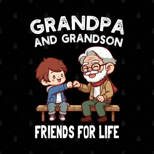 Grandpa And Grandson Friends For Life by MoDesigns22 