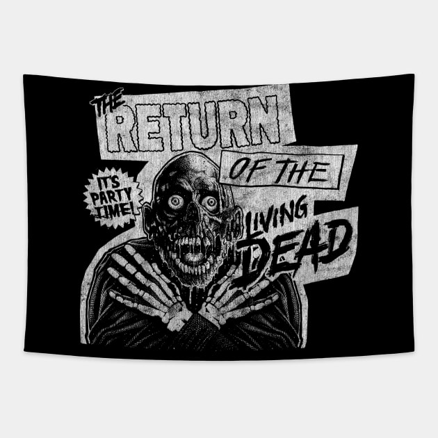 Return Of The Living Dead, DISTRESSED, Tarman, Zombies Tapestry by PeligroGraphics