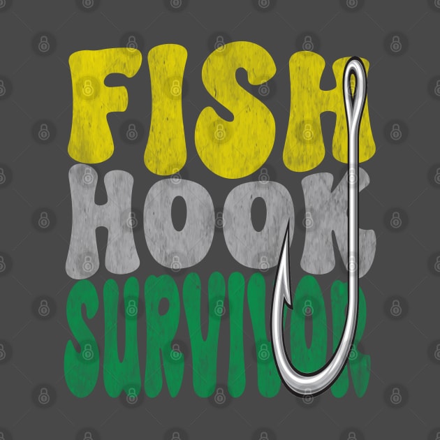 Fish Hook Survivor (retro distressed) by Debrawib