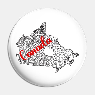 The Canadian Mandala (dark version) Pin