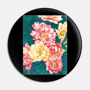 Red and Yellow Flowers Pin