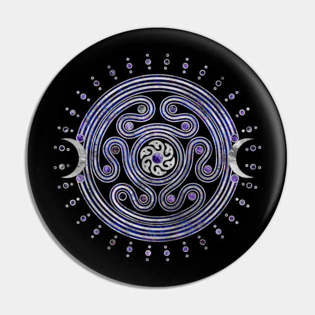 Hecate Wheel Pin by Nartissima