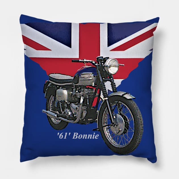 Bonnie Brit Pillow by motomessage