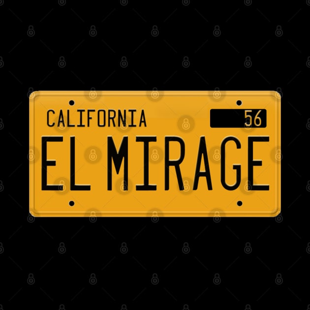 El Mirage California Yellow License Plate by hotroddude