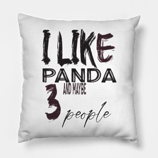 like panda and maybe 3 people Pillow