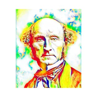 John Stuart Mill Colourful Portrait | John Stuart Mill Artwork 10 T-Shirt