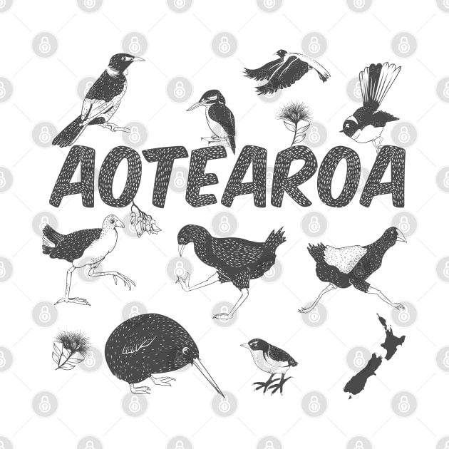 Aotearoa NZ birds by mailboxdisco