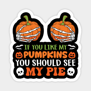 If You Like My Pumpkins You Should See My Pie Magnet