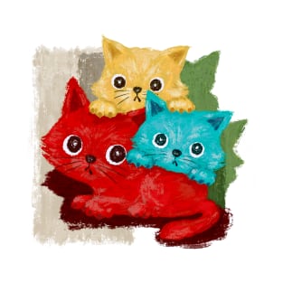 Colorful cats family T-Shirt