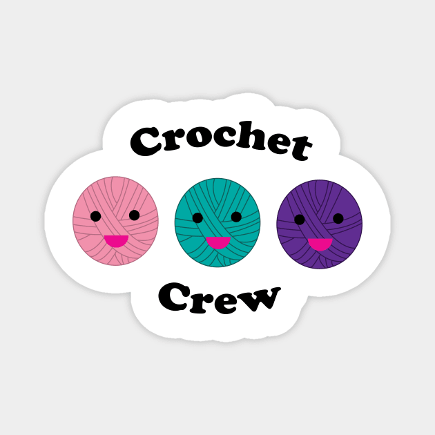 Crochet Crew Funny Kawaii Yarn Magnet by Beautiful Cuteness