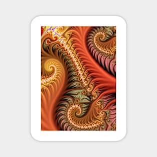 Decorative fractal spirals Magnet