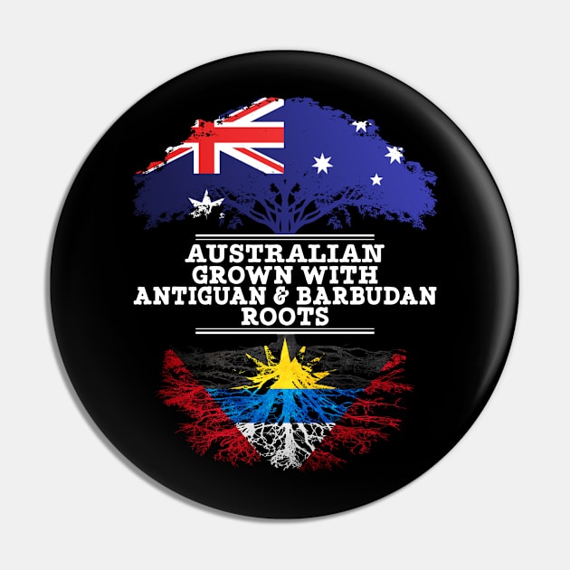 Australian Grown With Antiguan Barbudan Roots - Gift for Antiguan Barbudan With Roots From Antigua Barbuda Pin by Country Flags