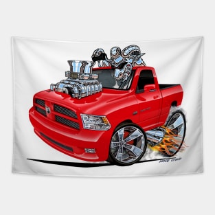 Dodge RAM Red Truck Tapestry