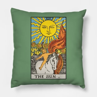 The Sun tarot card Pillow