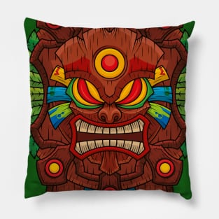 Tiki Mask Maui Pillow