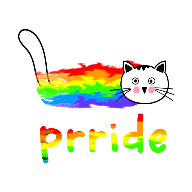 Cat Prride Funny Cat Support LGBT Pride Month by WilliamHoraceBatezell