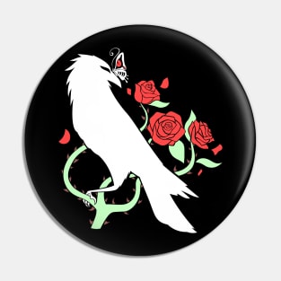 Encore Nevermore Logo White Pin