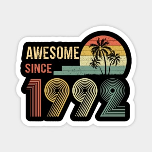 30 Years Old Awesome Since 1992 Gifts 30th Birthday Gift Magnet