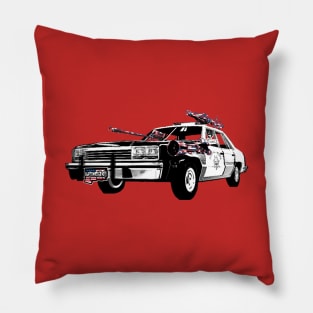 Retro Highway Punchado Car Upgrade, v. Blank Text Pillow