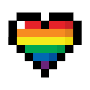 LGBTQ pixel heart T-Shirt