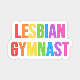 LESBIAN GYMNAST (Pastel Rainbow) Magnet