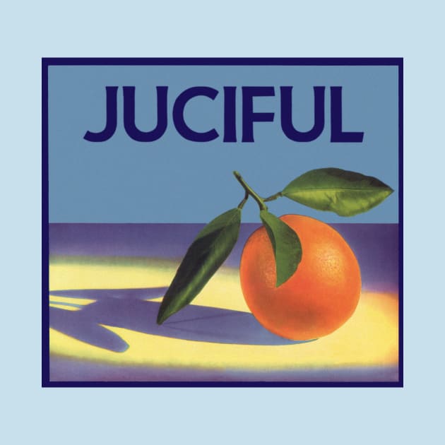 Vintage Juciful Oranges Fruit Crate Label by MasterpieceCafe