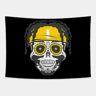 Justin Fields Pittsburgh Sugar Skull Tapestry