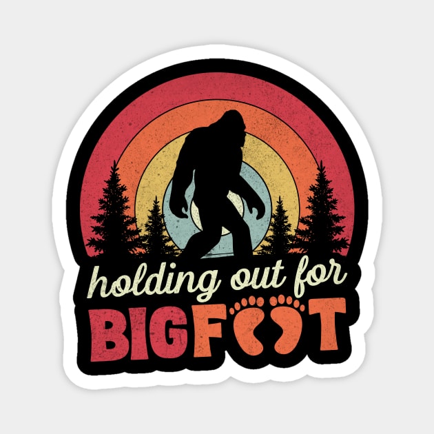 Holding Out For Bigfoot Valentine's Day Sasquatch Gift Magnet by The WYLD Tribe