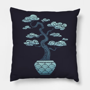 Sky Blue Bonsai Pillow