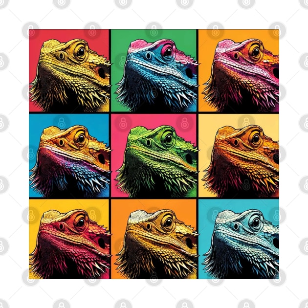 Bearded Dragon Pop Art v1 by GraySkullMarketPlace