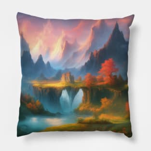 Dreamcore Nature Scene Pillow