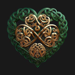 Shamrock gold hearts T-Shirt