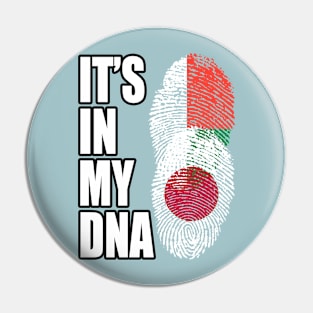 Malagasy And Japanese Mix Heritage DNA Flag Pin