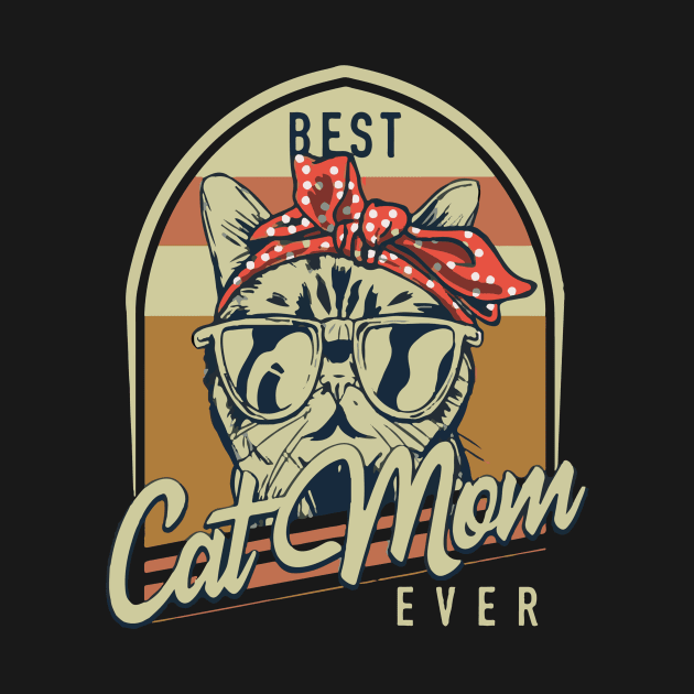 Best Cat Mom Ever Vintage Cats Mom by Artmoo