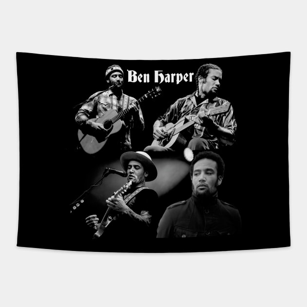 Ben's Ensemble Harmonize Your Wardrobe with Singer-Inspired Tees Tapestry by Silly Picture