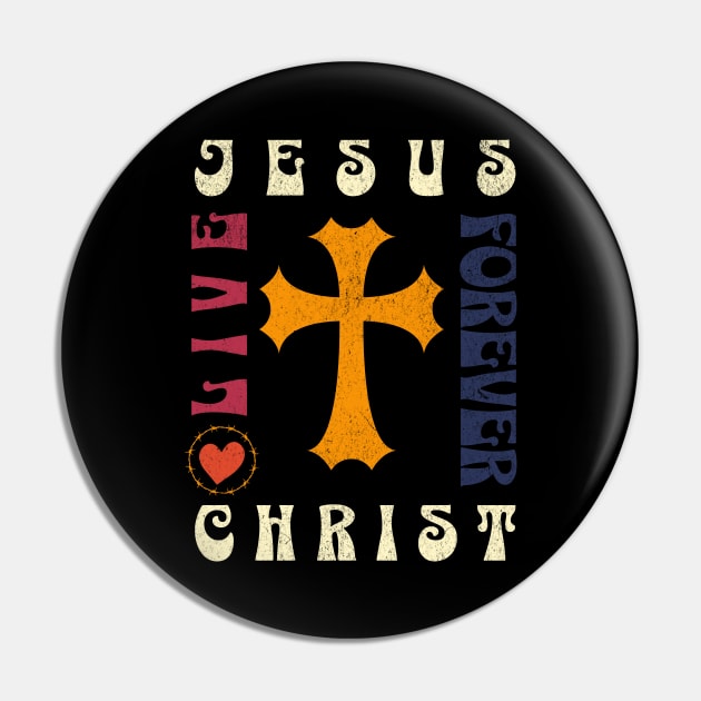 Jesus Christ - Live Forever Pin by Inspired Saints