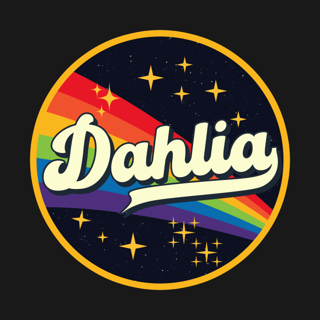 Dahlia // Rainbow In Space Vintage Style by LMW Art