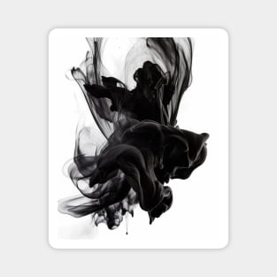 Black Ink Abstract Nordic Art Magnet