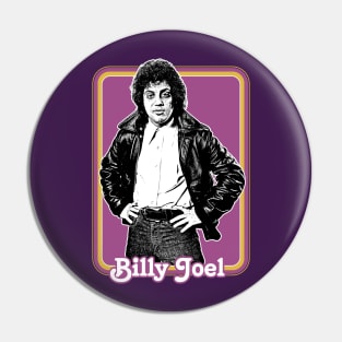 Billy Joel / Retro Style Fan Design Pin