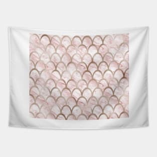 Rose gold mermaid scales - strawberry fields Tapestry