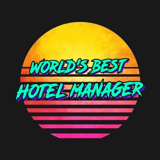 1980s Retro Hotel Manager Gift T-Shirt