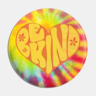 Be Kind Yellow Tie Dye Pin