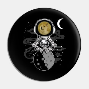 Astronaut Dogecoin DOGE Coin To The Moon Crypto Token Cryptocurrency Wallet Birthday Gift For Men Women Kids Pin