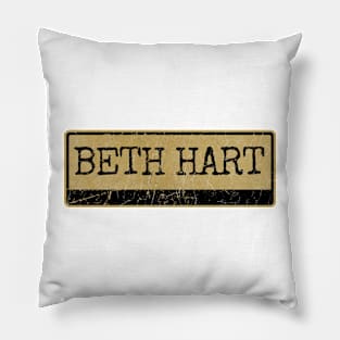 Aliska text black retro - Beth Hart Pillow