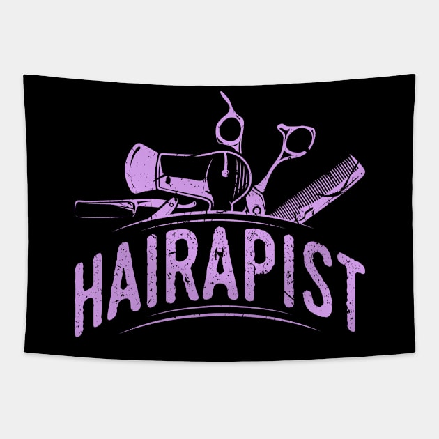 Hairapist Hairdresser Salon Owner Tapestry by Humbas Fun Shirts