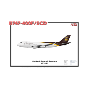 Boeing B747-400F/SCD - United Parcel Service (Art Print) T-Shirt