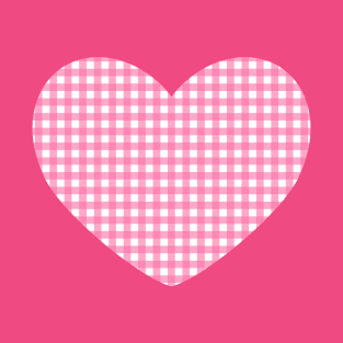 Kalaida's Gingham Style Heart T-Shirt