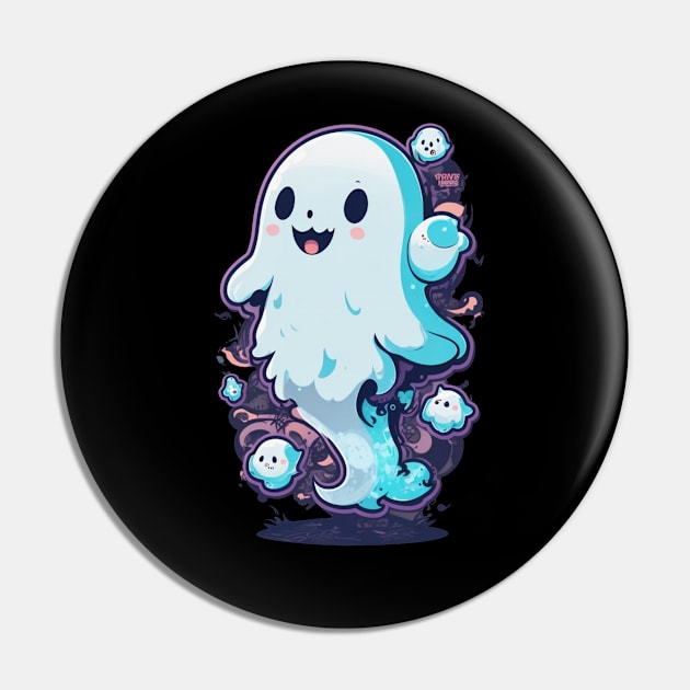 cute ghost Pin by Majkel&Majkel