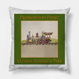 Steam engine at Promontory Point National Historical Park in Utah Pillow